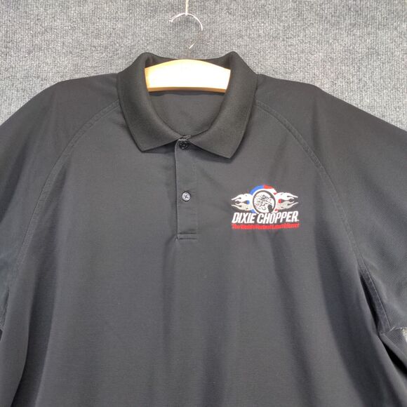 Port Authority Men's Dixie Chopper Polo Shirt Black 2XL Short Sleeve Polyester - Picture 3 of 13